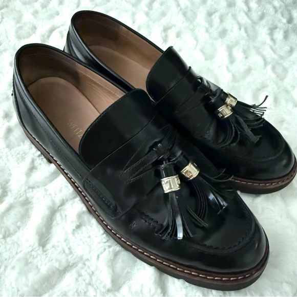 Stuart Weitzman Shoes - Stuart Weitzman Manila Tassel Patient Leather Oxford Loafers